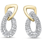 .49ct G SI 14K Two ToneDiamond Drop Dangle Earrings