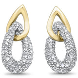 .50ct G SI 14K Two ToneDiamond Drop Dangle Earrings