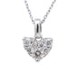 <span>DIAMOND CLOSEOUT! </span>.25ct Heart Diamond Solitaire Pendant 14kt White Gold Necklace 18" Chain