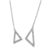 <span>DIAMOND CLOSEOUT! </span>.22ct F SI1 14k White Gold Trendy Shapes Diamond Pendant Necklace 17"