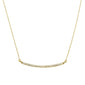 .16ct F SI 14K Yellow Gold Diamond Bar Pendant Necklace 18" Long