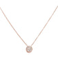 .08ct 14kt Rose Gold Round Diamond Drop Pendant 18" Necklace