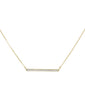 .07ct 14kt Yellow Gold Diamond Trendy Bar Pendant 18" Necklace