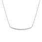 .15ct 14kt White Gold Diamond Trendy Bard Pendant 18" Necklace
