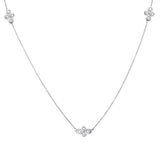 .15ct 14kt White Gold Diamond Pendant 18" Necklace