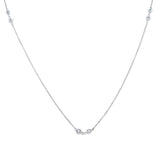 .25ct 14kt White Gold Diamond Pendant 18" Necklace