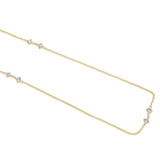 .26ct 14k Yellow Gold Diamond Station Necklace 18"