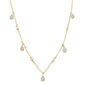 <span style="color:purple">SPECIAL!</span> .10ct 14kt Yellow Gold Pear Tear Drop Diamond Pendant 18" Necklace