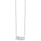 <span style="color:purple">SPECIAL!</span> .18cts 14kt White Gold Three Stone Round Diamond Pendant Necklace 18" Long
