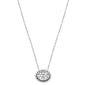.13cts 14kt White Gold Round Diamond Pendant Necklace 18" Long