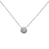 <span>DIAMOND CLOSEOUT! </span> .14ct 14k White Gold Diamond Pendant Necklace 18" Long
