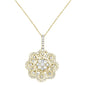 <span>DIAMOND  CLOSEOUT! </span> 1.34ct 14K Yellow Gold Elegant Filigree Pendant Necklace