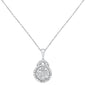 <span style="color:purple">SPECIAL!</span>.58cts 14kt White Gold Round Diamond Pendant Necklace 18" Long
