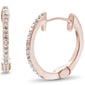 .08ct G SI 14K Rose Gold Diamond Lever Back Style Earrings