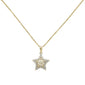 <span>DIAMOND  CLOSEOUT! </span> .18ct 14k Yellow Gold Diamond Filigree Star Pendant Necklace 18" Long