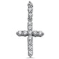 <span style="color:purple">SPECIAL!</span> .91ct 14k White Gold Diamond Cross Pendant Charm