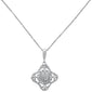 <span style="color:purple">SPECIAL!</span>.93ct 14k White Gold Filigree Diamond Pendant Necklace 18" Long