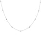 <span style="color:purple">SPECIAL!</span> .28ct 14k White Gold Diamond by The Yard Pendant Necklace 18" Long