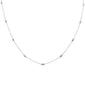 <span style="color:purple">SPECIAL!</span> .49ct 14k White Gold Diamond by The Yard Pendant Necklace 18" Long