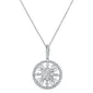 <span>DIAMOND  CLOSEOUT! </span>.99ct 14k White Gold Antique Heart Filigree Diamond Pendant Necklace 18" Long