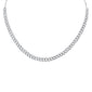 <span style="color:purple">SPECIAL!</span> 1.39ct 14k White Gold Diamond Curb Link Statement Choker Necklace 14"
