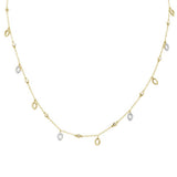 .57ct G SI 14k Yellow Gold Diamond Designer Pendant Necklace 16" Long+(1"ext)