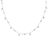 .61ct G SI 14k White Gold Diamond Designer Pendant Necklace 16" Long+(1"ext)