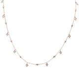 .47ct G SI 14k Rose Gold Diamond Designer Pendant Necklace 16" Long+(1"ext)