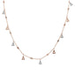 <span>DIAMOND  CLOSEOUT! </span> .54ct G SI 14k Rose Gold Diamond Designer Pendant Necklace 16" Long+(1"ext)