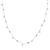 <span>¡LIQUIDACIÓN DE DIAMANTES! </span>Collar con colgante de diamante de oro blanco de 14k, 0,39ct G SI, 16" de largo + (extensión de 1")