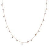 .40ct G SI 14k Rose Gold Diamond Designer Pendant Necklace 16" Long+(1"ext)