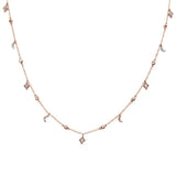 .52ct G SI 14k Rose Gold Diamond Pendant Necklace 16" Long+(1"ext)
