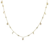 .47ct G SI 14k Yellow Gold Diamond Pendant Necklace 16" Long+(1"ext)