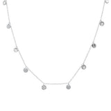 .26ct G SI 14k White Gold Diamond Pendant Necklace 18" Long