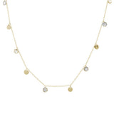 <span>¡LIQUIDACIÓN DE DIAMANTES! </span> Colgante de oro amarillo de 14k con diamante de 0,24 ct G SI y collar de 45,7 cm de largo