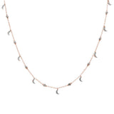 ! .46ct G SI 14k Rose Gold Diamond Pendant Necklace 16" Long+(1"ext)