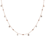 .52ct G SI 14k Rose Gold Diamond Pendant Necklace 16" Long+(1"ext)