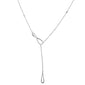 .07ct 14kt White Gold Diamond Infinity Pendant Necklace 18"+ Ext.