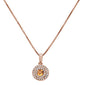 <span>GEMSTONE CLOSEOUT </span>! .36cts 10k Rose Gold Round Citrine Gemstone & Diamond Pendant