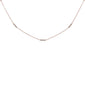 <span>GEMSTONE CLOSEOUT </span>! .19cts 14k Rose Gold Diamond Station Necklace 18"