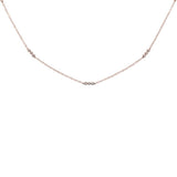 <span>DIAMOND CLOSEOUT! </span> .19cts 14k Rose Gold Diamond Station Necklace 18"
