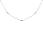 <span>DIAMOND  CLOSEOUT! </span> .19ct 14k White Gold Diamond 3 Bezel Station Necklace 18" Long
