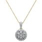 <span style="color:purple">SPECIAL!</span>1.04cts 14k Yellow Gold Round Diamond Pendant Necklace 18" Long