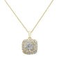 <span style="color:purple">SPECIAL!</span>.97ct 14k Yellow Gold Diamond Square Shaped Pendant Necklace 18" Long