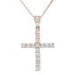<span style="color:purple">SPECIAL!</span>1.02ct 14k Rose Gold Diamond Pendant Necklace