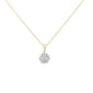 <span style="color:purple">SPECIAL!</span> .26cts 14k Yellow Gold Round Diamond Solitaire Pendant Necklace 18" Long