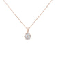<span style="color:purple">SPECIAL!</span> .25ct 14k Rose Gold Round Diamond Solitaire Pendant Necklace 18" Long