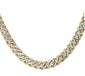 <span style="color:purple">SPECIAL!</span> 7mm 3.54ct G SI 14k Yellow Gold Diamond Round Cuban Necklace 18"