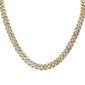 <span style="color:purple">SPECIAL!</span> 5mm 1.80ct G SI 14k Yellow Gold Diamond Round Cuban Necklace 22"