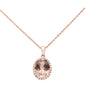 <span>GEMSTONE CLOSEOUT </span>! 2.70ct Oval Morganite 10k Rose Gold Diamond Pendant Necklace 18" Long